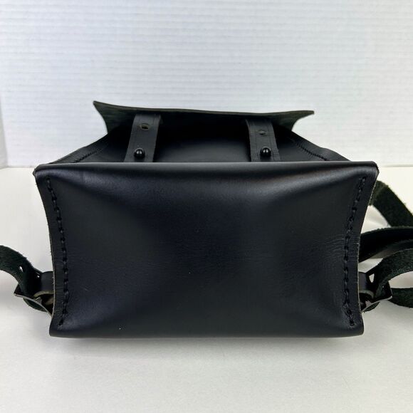 Mifland Bedford Bag USA Made Full Leather Backpack Black Rucksack Adjustable Med main image 7
